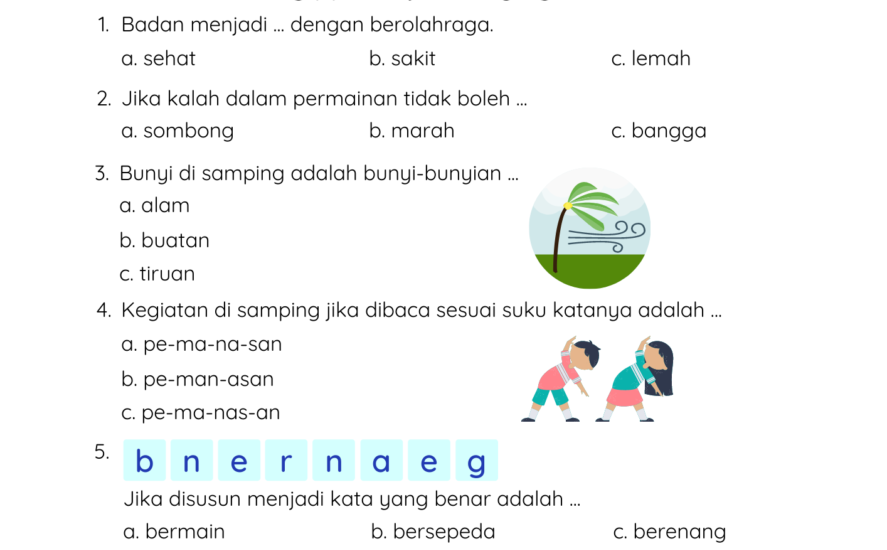 Asah Kemampuan Si Kecil: Panduan Lengkap Download Soal Tematik Kelas 1 SD Semester 2