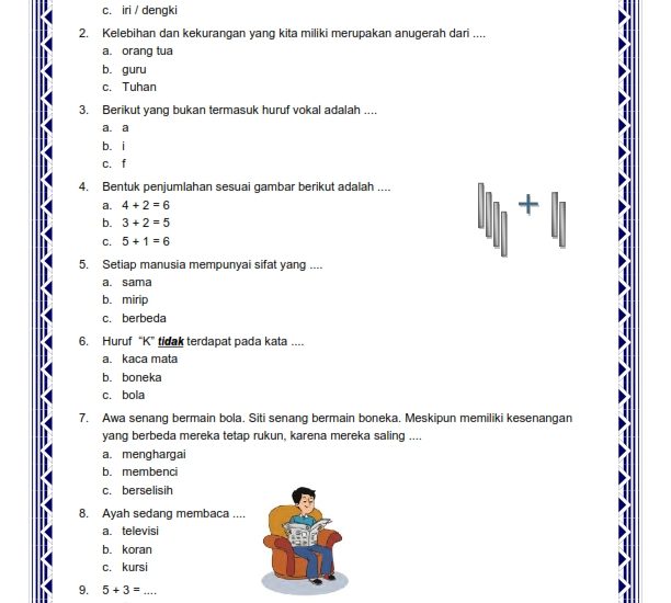 Mempermudah Belajar: Panduan Lengkap Mengunduh Soal Tematik Kelas 1 Semester 1 Kurikulum 2013