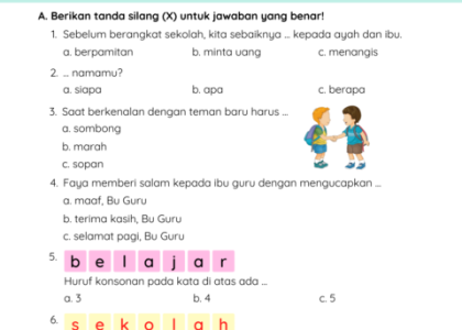 Menjelajahi Dunia Sekitar: Download Soal Tematik Kelas 1 SD Tema VII Kurikulum 2013 untuk Pembelajaran yang Menyenangkan