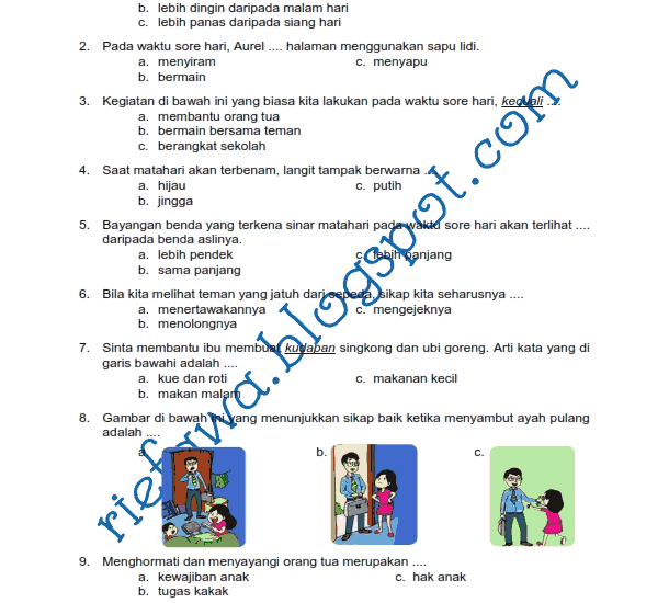 Tingkatkan Kualitas Belajar: Download Soal Tematik Kelas 1 SD Tema 3 Lengkap dan Relevan