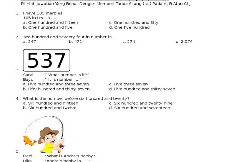 5 Fakta Soal UAS Bahasa Inggris Kelas 4 Semester 2 Kurikulum 2013 yang Mengejutkan