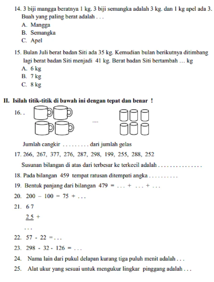 Kumpulan Soal Matematika Sd Kelas 1 Pdf - Dunia Sosial Kumpulan Soal Matematika Sd Kelas 1 Pdf - Dunia Sosial