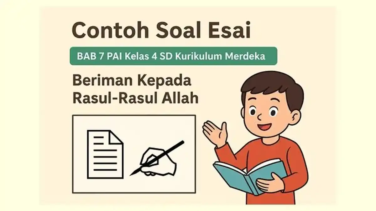 Contoh Soal Esai BAB 7 PAI Kelas 4 SD Kurikulum Merdeka Beriman Kepada Contoh Soal Esai BAB 7 PAI Kelas 4 SD Kurikulum Merdeka Beriman Kepada