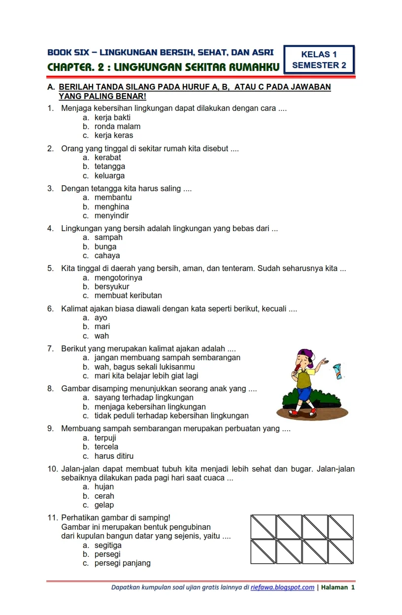 Soal Tematik Kelas 1 Sd Dalchaebi Soal Tematik Kelas 1 Sd Dalchaebi
