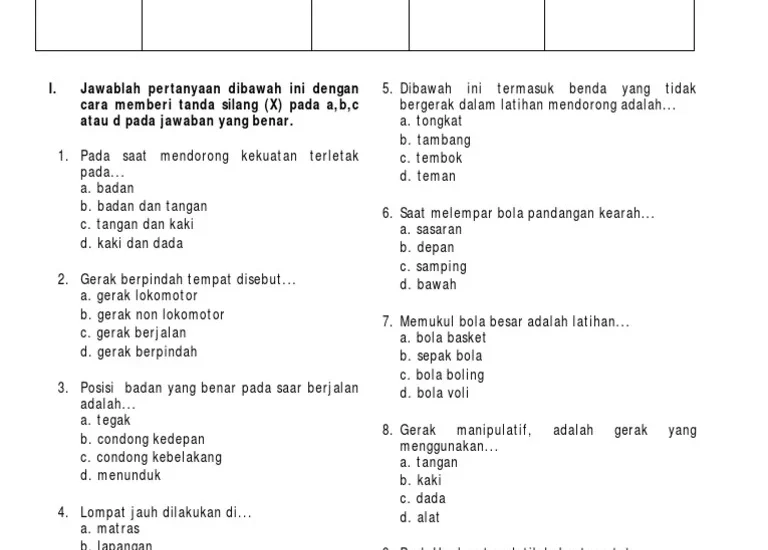 7 Soal PJOK Kelas 3 yang Hampir Semua Siswa Jawab Salah, 2026 Wajib Tahu