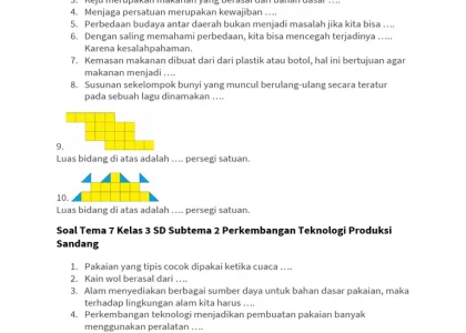 7 Soal Tema 7 Kelas 3 dan Kunci Jawaban yang Wajib Dikuasai di 2026