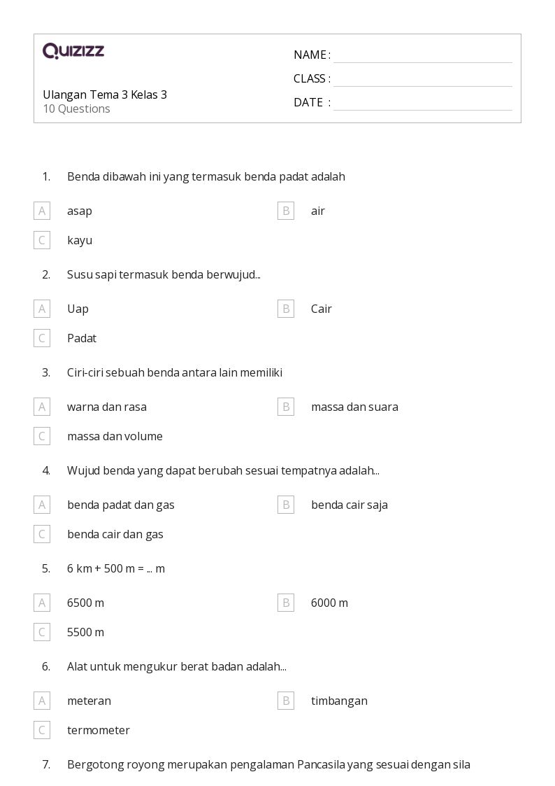 50 lembar kerja Mengukur Volume untuk Kelas 3 di Quizizz Gratis 50 lembar kerja Mengukur Volume untuk Kelas 3 di Quizizz Gratis