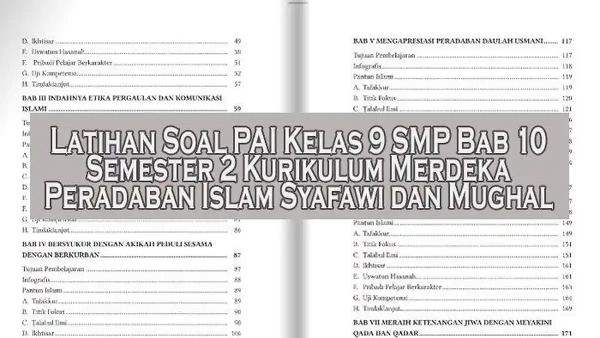 Latihan Soal PAI Kelas 9 SMP Bab 10 Semester 2 Kurikulum Merdeka Latihan Soal PAI Kelas 9 SMP Bab 10 Semester 2 Kurikulum Merdeka