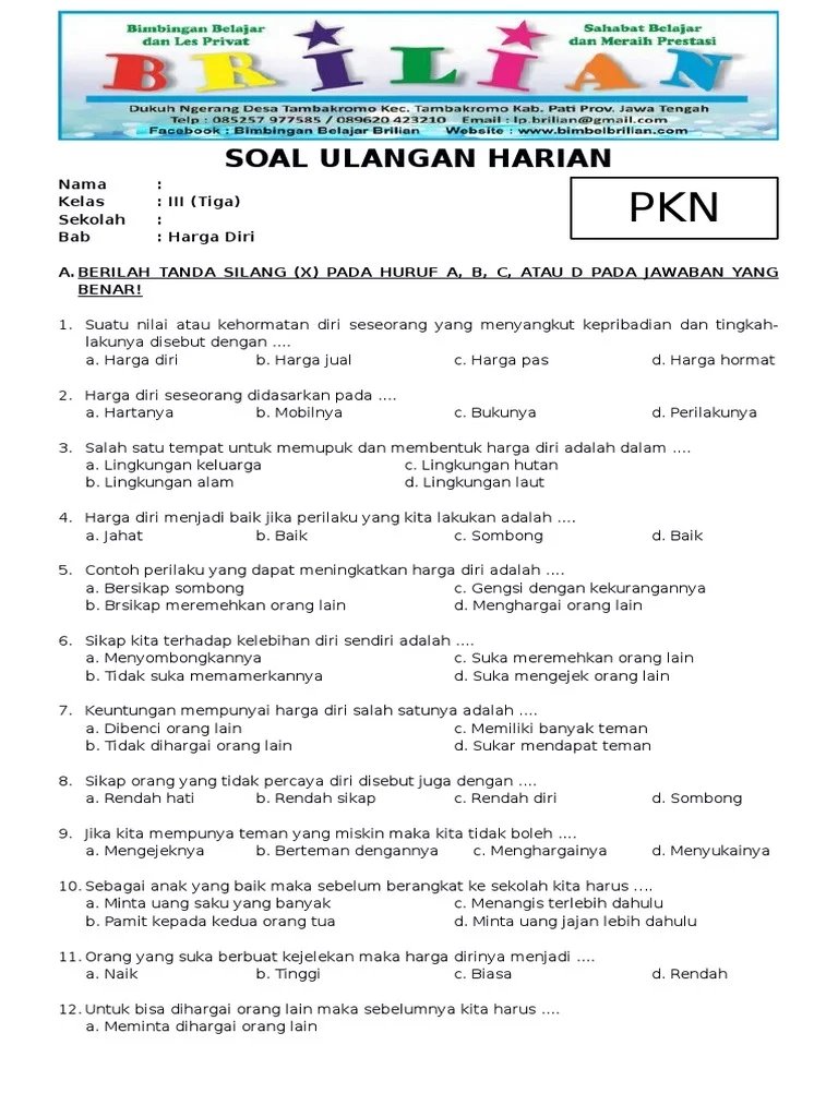 5 Contoh Soal PKN Kelas 3 yang Wajib Dikuasai Siswa di Tahun 2026