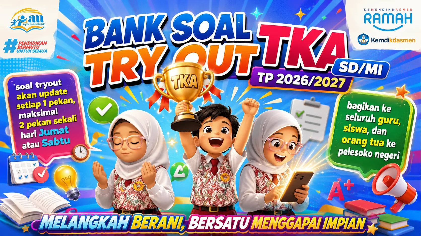 Bank Soal Try Out TKA SD MI Tahun Pelajaran 2026 2027 - AYO MENDIDIK