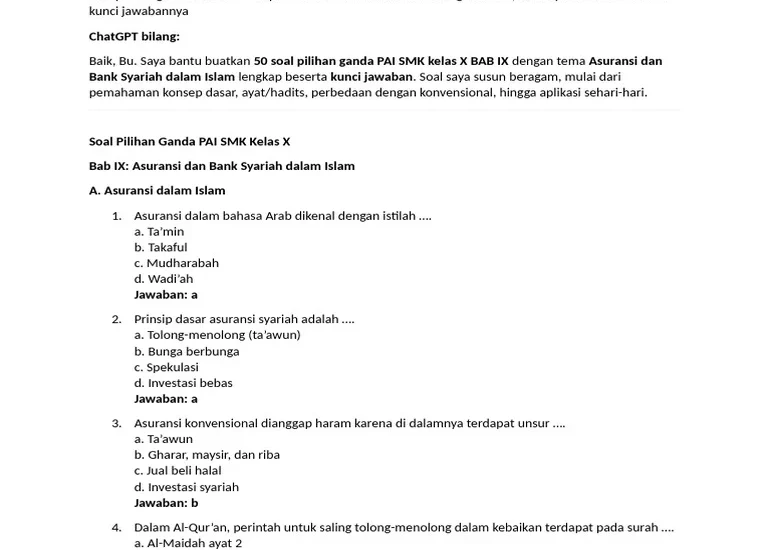 7 Cara Paling Efektif Kuasai Bank Soal PAI SMK Kelas X Semester 2 yang Jarang Diketahui
