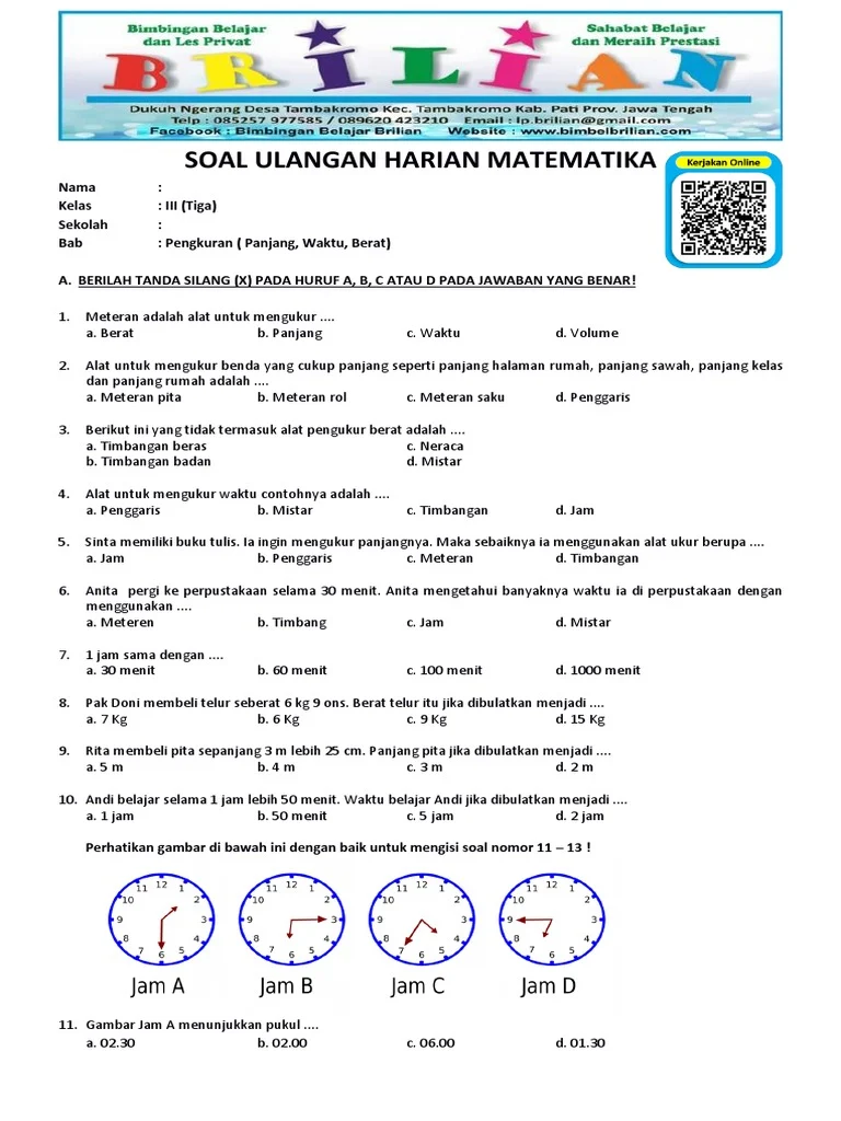 7 Contoh Soal Kelas 3 SD 2026 yang Sering Muncul di Ujian, Wajib Coba