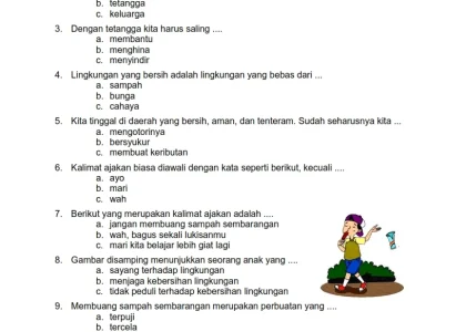 7 Contoh Soal Tematik Kelas 1 Tema 2 Paling Sulit yang Sering Bikin Anak Salah Jawab