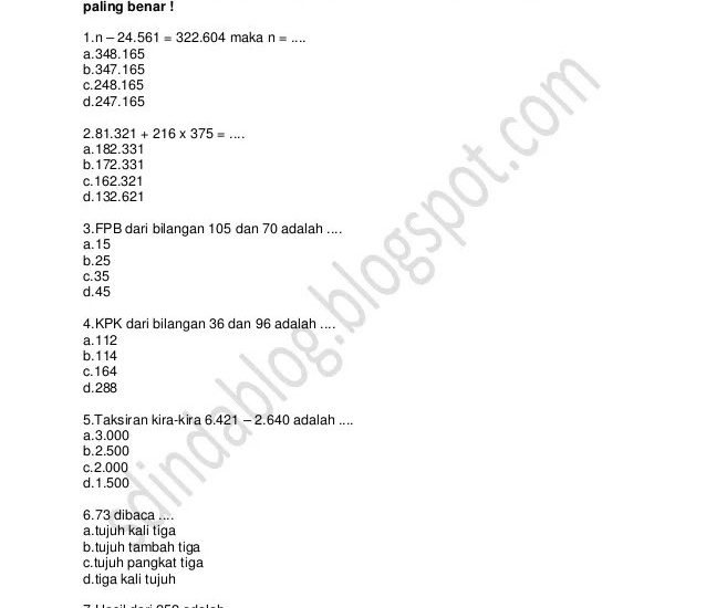 7 Contoh Soal UAS Tema 3 Kelas 6 SD Semester 1 yang Sering Muncul dan Wajib Dikuasai