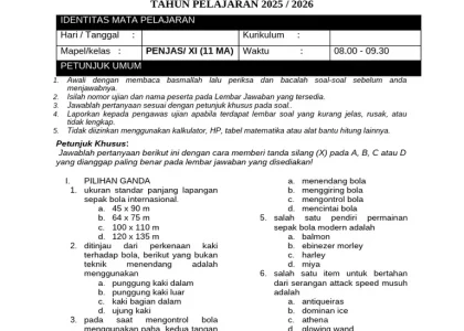 7 Latihan Bank Soal Penjas Kelas 11 Semester 2 Paling Efektif untuk Nilai Sempurna di 2026