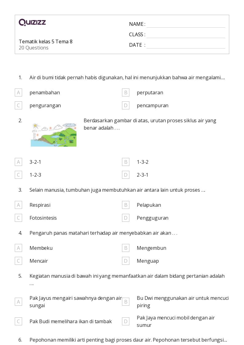 50 lembar kerja Tumbuhan Hewan dan Bumi untuk Kelas 5 di Quizizz 50 lembar kerja Tumbuhan Hewan dan Bumi untuk Kelas 5 di Quizizz