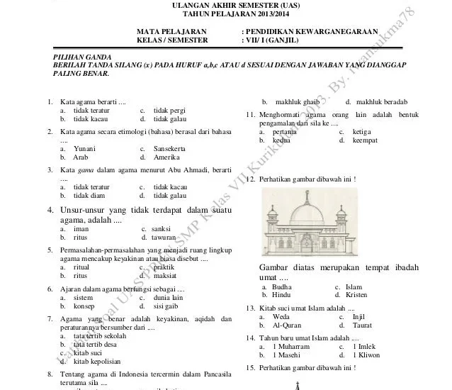 7 Rahasia Latihan Soal PKN Kelas 7 Semester 1 Kurikulum 2013 yang Terbukti Bikin Nilai Naik di 2026