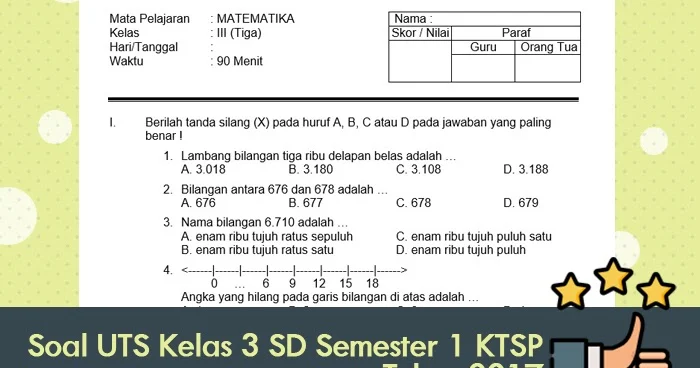 Membedah Kisi-Kisi Soal UTS Kelas 3 SD Semester 1 KTSP Panduan