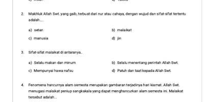 Soal Pai SMP Kelas 7 Semester 2 - Quizizz PDF
