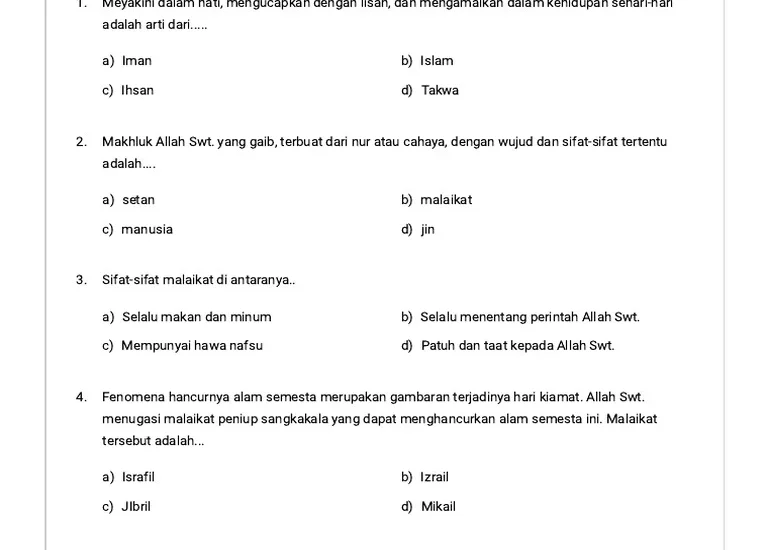 Ternyata 7 Fakta Mengejutkan di Bank Soal PAI SMP Kelas 7 Semester 2 Wajib Kamu Tahu