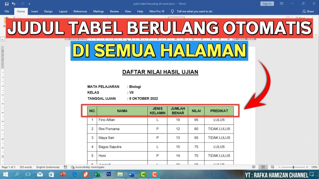 7 Cara Agar Judul Tabel Muncul di Halaman Berikutnya Word, Ternyata Semudah Ini
