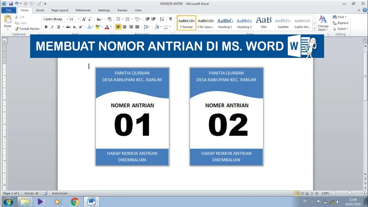 7 Cara Membuat Nomor Antrian di Word yang Rapi dan Otomatis Tanpa Ribet di Tahun 2026