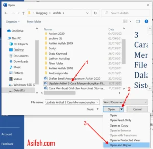 3 Cara Memperbaiki File Word yang Rusak atau Corrupt 3 Cara Memperbaiki File Word yang Rusak atau Corrupt