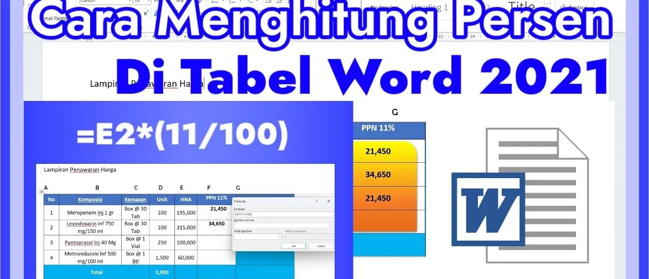 7 Cara Menghitung Persen di Word dengan Cepat Ternyata Semudah Ini di 2026