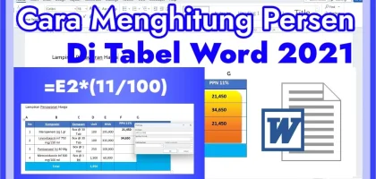 Cara Menghitung Persen di Tabel Word 2021 - YouTube