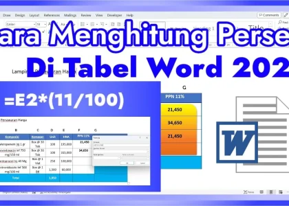 7 Cara Menghitung Persen di Word dengan Cepat Ternyata Semudah Ini di 2026