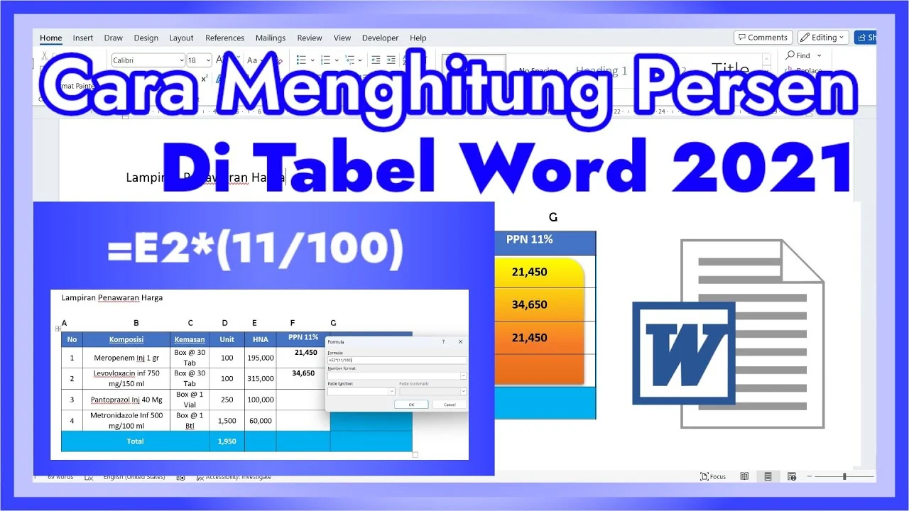 7 Cara Menghitung Persen di Word dengan Cepat Ternyata Semudah Ini di 2026