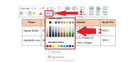 3 Cara Mudah Mewarnai Kolom Tabel di Word Terbaru