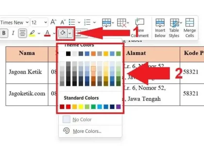 7 Cara Mewarnai Kolom Tabel di Word yang Jarang Diketahui, Ternyata Semudah Ini