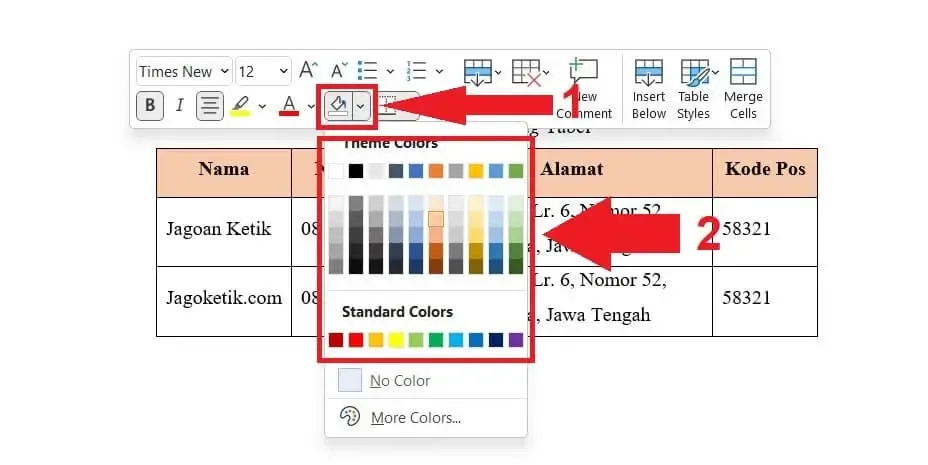 7 Cara Mewarnai Kolom Tabel di Word yang Jarang Diketahui, Ternyata Semudah Ini