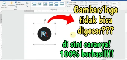 Cara Memindahkan Menggeser Gambar Logo di Microsoft Word - YouTube