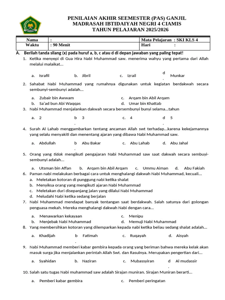 Sifat Segitiga Sama Kaki dengan Contoh Soal Ski UTS Kelas 4 Semester 2 Wajib Dikuasai
