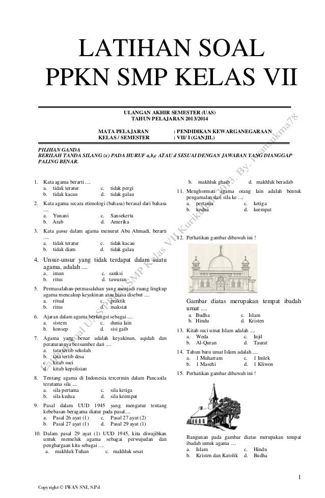 Soal PKN Kelas 7 Semester 1 dan Kunci Jawaban: 3 Rahasia Taklukkan Ujian 2026 Tanpa Belajar Panik