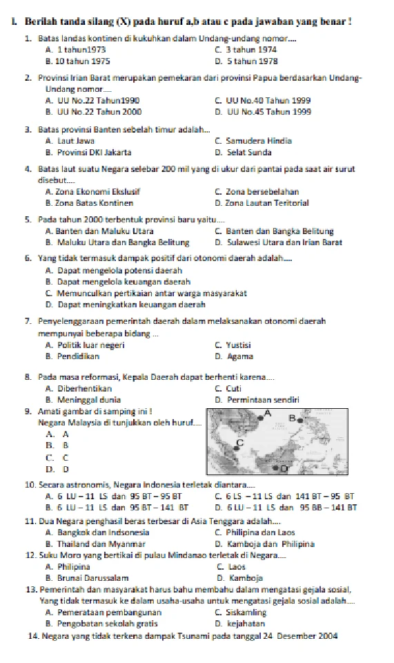 Ternyata Ini Dia Kumpulan Soal PAS Kelas 7 Semester 1 dan Kunci Jawaban yang Sering Muncul di Ujian