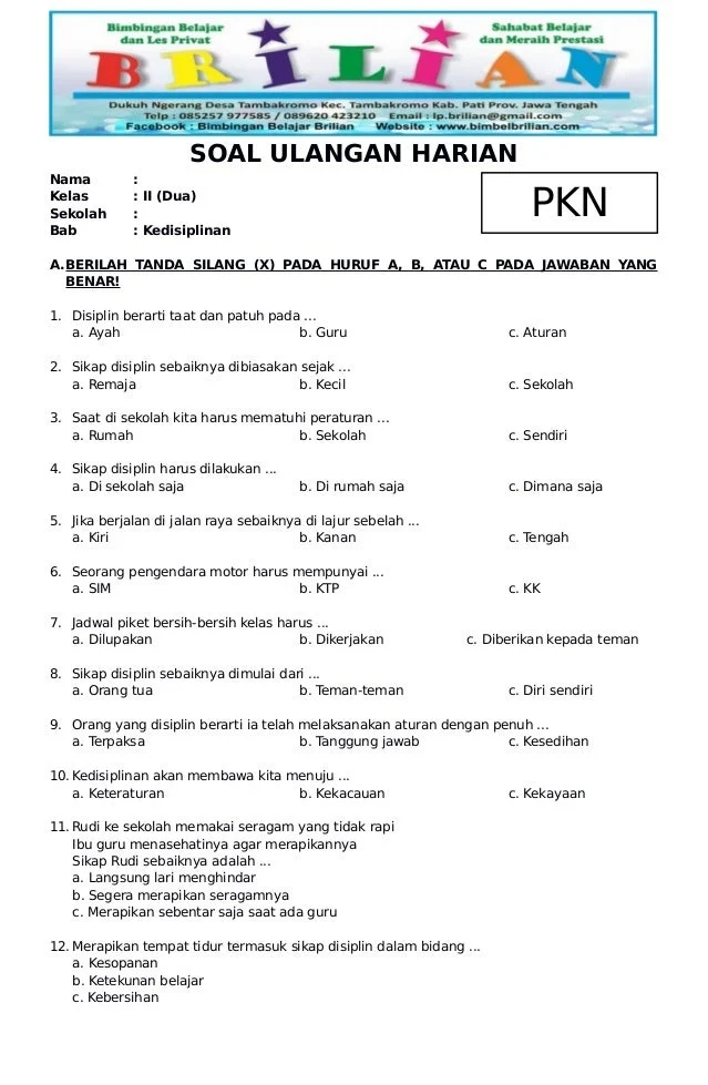 Panduan Kuasai contoh soal soal tkm ppkn kelas 3 sd semester 2 Sebelum Nilai Turun