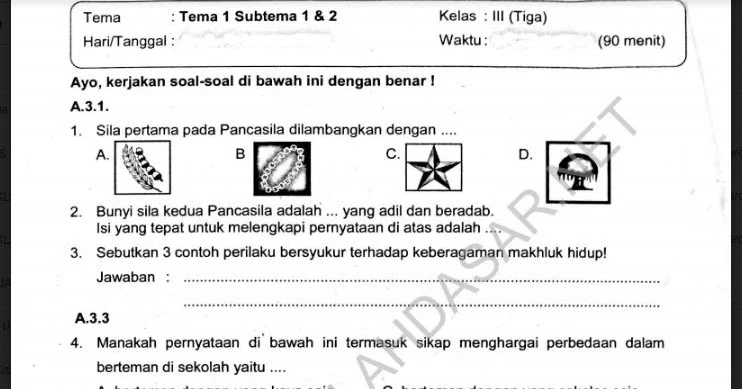 Terbukti! contoh soal soal tema 1 sub tema 2 kelas 3 Bikin Nilai OMI IPAS 2026 Melejit