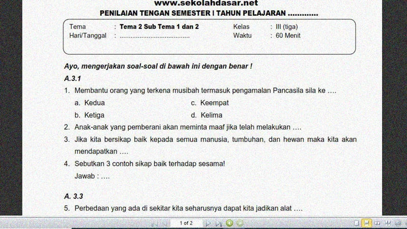 Rahasia Skor Sempurna dengan Latihan Soal Tematik Kelas 3 Tema 2 Subtema 1 Terbaru